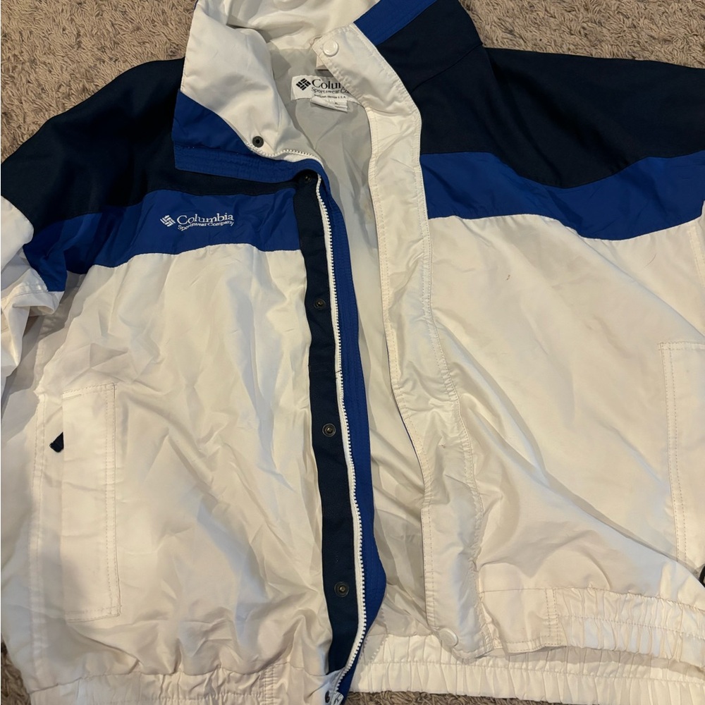 Columbia White and Blue Jacket